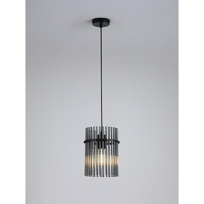Searchlight Hanglamp Swizzle (Ø x h: 25 x 26 cm, Zwart, Smoked glas, E27) | BAUHAUS