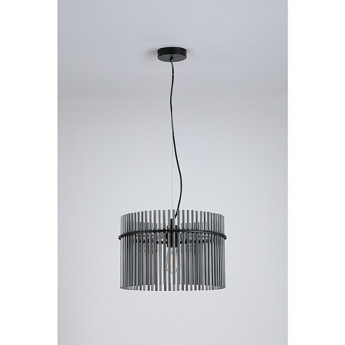 Searchlight Hanglamp Swizzle (Ø x h: 40 x 30 cm, Zwart, Smoked glas, E27) | BAUHAUS