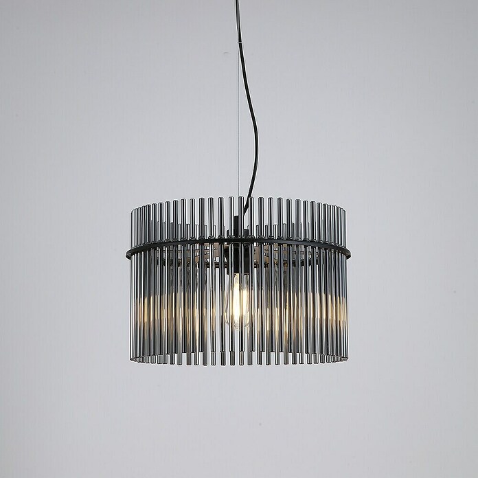 Searchlight Hanglamp Swizzle (Ø x h: 40 x 30 cm, Zwart, Smoked glas, E27) | BAUHAUS
