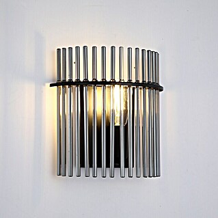 Searchlight Wandlamp Swizzle (Zwart, Smoked glas, E27)