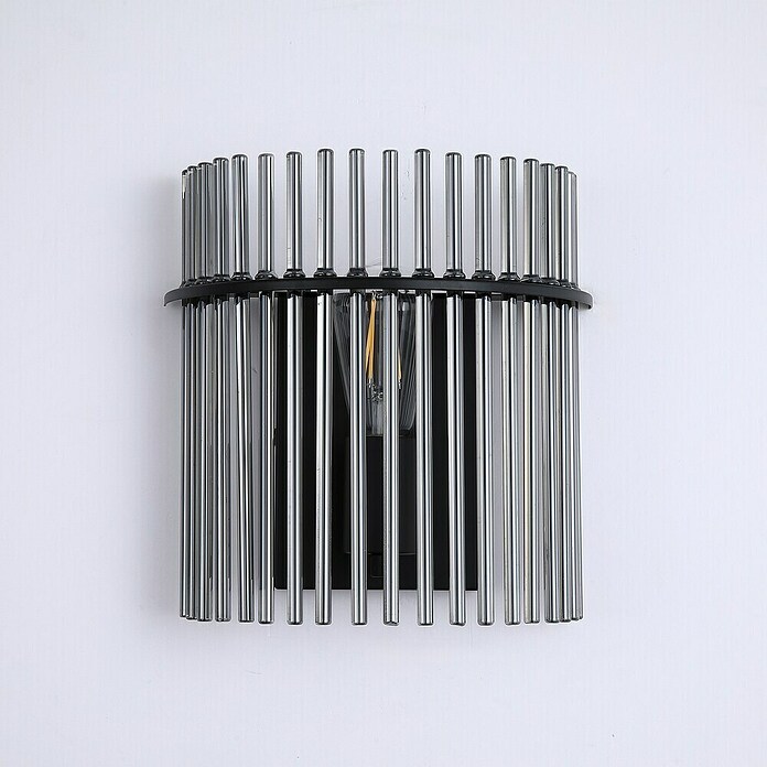 Searchlight Wandlamp Swizzle (Zwart, Smoked glas, E27) | BAUHAUS