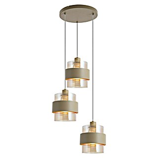 Searchlight Hanglamp Royal (Zand, Ribbed amber glas, E27, Aantal lichtbronnen: 3 st.)