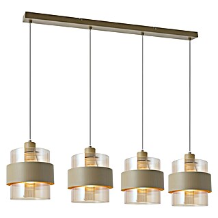 Searchlight Hanglamp Royal (Zand, Ribbed amber glas, E27, Aantal lichtbronnen: 4 st.)