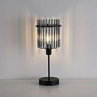 Searchlight Tafellamp Swizzle (Zwart, Smoked glas, E14)