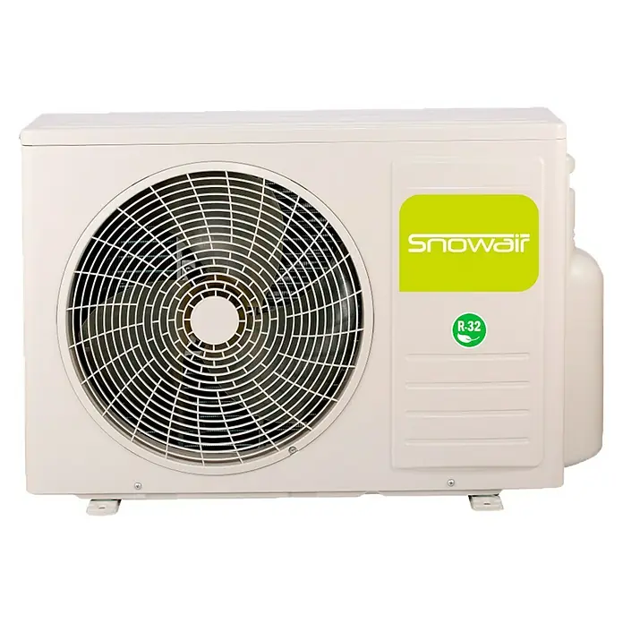 Snowair Aire acondicionado Inverter Vela 2x1 - 2.600 W, 2.800 W, 18 m² - 23 m², Blanco - Primer plano de una unidad de aire acondicionado Snowair.