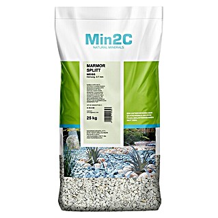 Min2C Ukrasno lomljeno kamenje (Bijele boje, Granulacija: 3 mm - 7 mm, 25 kg)