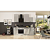 Flex-Well Lund Küchenzeile Typ 2 (Breite: 220 cm, Höhe: 234 cm, Lichtgrau, Mit Elektrogeräten, Edelstahlspüle) | BAUHAUS