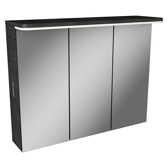 BAUHAUS Dark H: Beleuchtung, 80 | 68,4 Spanplatte, LED-Spiegelschrank 3.0 Mit x cm, Modern (B Oak) x