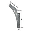 Stabilit Delta Line Konsole (300 x 24,5 x 300 mm, Belastbarkeit: 95 kg, Stahl, Weiß/Aluminium)