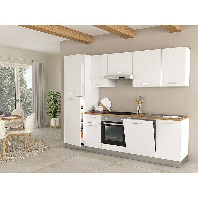 Marinelli Cucine Montažna kuhinja Clara 270 cm  (Širina: 270 cm, Bijela, S električnim uređajima, Mat) | BAUHAUS