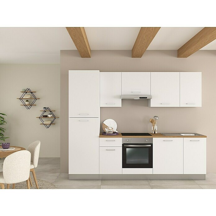 Marinelli Cucine Montažna kuhinja Clara 270 cm  (Širina: 270 cm, Bijela, S električnim uređajima, Mat) | BAUHAUS