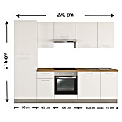 Marinelli Cucine Montažna kuhinja Clara 270 cm  (Širina: 270 cm, Bijela, S električnim uređajima, Mat) | BAUHAUS