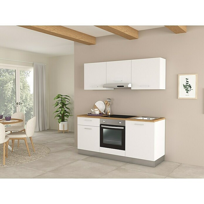 Marinelli Cucine Montažna kuhinja Clara  (Širina: 180 cm, Bijela, S električnim uređajima, Mat) | BAUHAUS