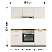 Marinelli Cucine Montažna kuhinja Clara  (Širina: 180 cm, Bijela, S električnim uređajima, Mat) | BAUHAUS