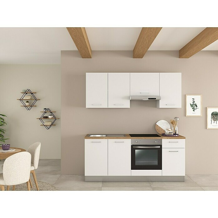 Marinelli Cucine Montažna kuhinja Clara 195  (Širina: 195 cm, Bijela, S električnim uređajima, Mat) | BAUHAUS