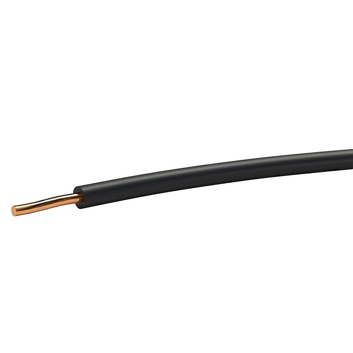 Aderleitung H07V-U (Anzahl Adern: 1 Stk., Aderquerschnitt: 6 mm², 5 m, Schwarz) | BAUHAUS