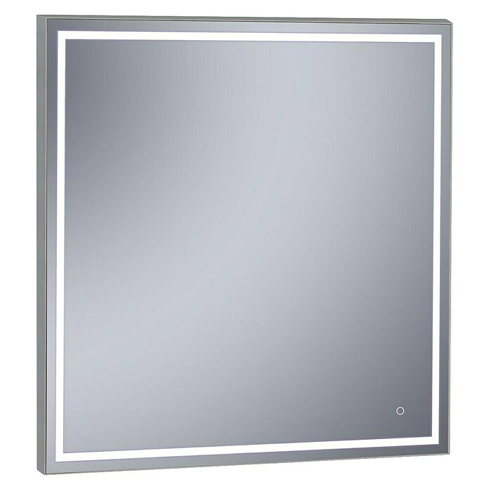 Camargue Espejo con luz LED Lisbeth (80 x 80 cm, Sensor, Acero) | BAUHAUS
