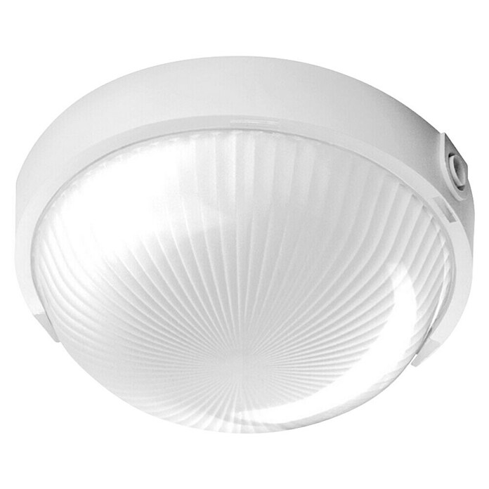 Stropna svetilka za zunanjo uporabo Vega  (E27, Ø x V: 235 x 95 mm, Steklo, Bela) | 3095 - Kellerlicht | CAKA - Zweckleuchten | CAK - Technisches Licht | CA - Beleuchtung | C - Elektro | BAUHAUS