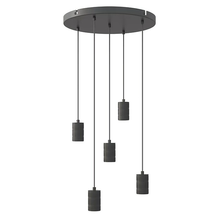 Calex Hanglamp met 5 pendels - rond (Diameter: 50 cm, E27) | BAUHAUS