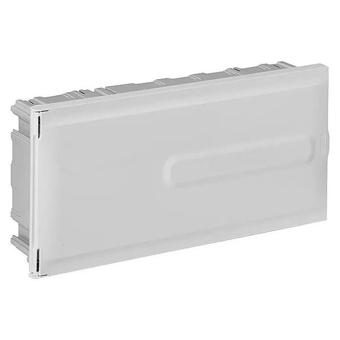 Famatel Cuadro eléctrico empotrado Vita ICP32 - Número de hileras: 1 ud., 39,4 x 6,2 cm, Blanco - Caja de fusibles blanca rectangular con un diseño limpio, perfecta para uso en interiores y para guardar la electricidad de forma segura.
