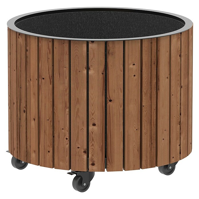 Pflanzkasten Circle (Holz, Braun,Schwarz, 55 x 45 cm)