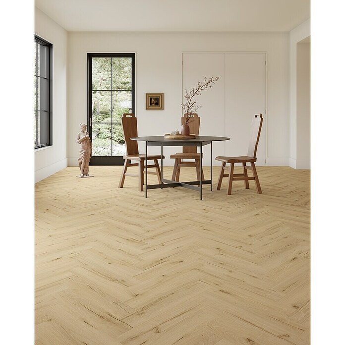 Vinylvloer Eiken (Visgraat, 625 x 125 x 5,5 mm, Drammen) | BAUHAUS