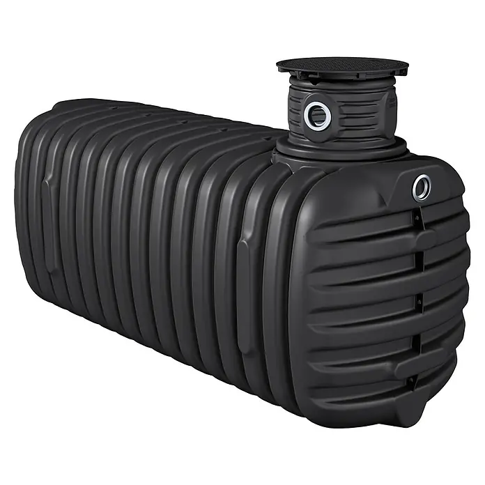 Zisterne Erdtank Primus 4200 L mit Profi-Abdeckung - Gesamt Fassungsvermögen: 4.200 l, 1 Stk., Schwarz - Schwarzer Erdtank zur Regenwassernutzung. Das robuste Design sorgt für Stabilität und lange Lebensdauer, ideal für Gartenbewässerung.
