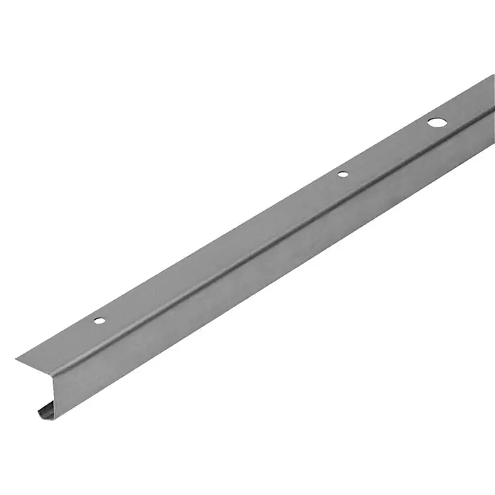 Hettich Laufschiene TopLine 3 / 3plus - Länge: 2.000 mm, Traglast: 40 kg - Metallischer Bilderrahmenaufhänger mit gezackter Kante und Befestigungslöchern zur sicheren Anbringung an Wänden. Ideal für Galerien oder Zuhause.