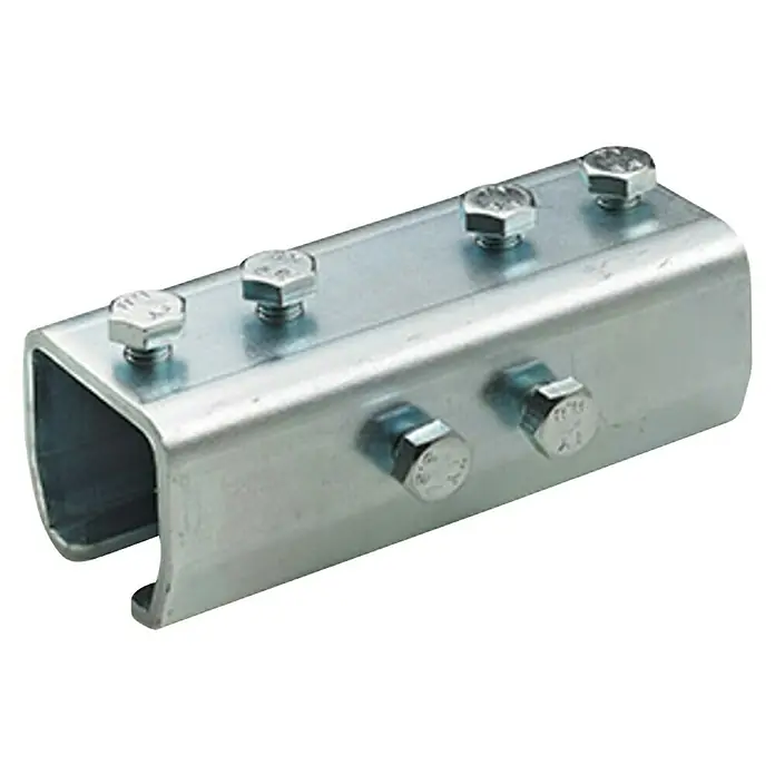 Hettich Verbindungsmuffe LN-15j - Passend für: Hettich XXL-Torbeschlag-System LN-15 - Metallischer C-Kanal-Verbinder mit Schrauben.