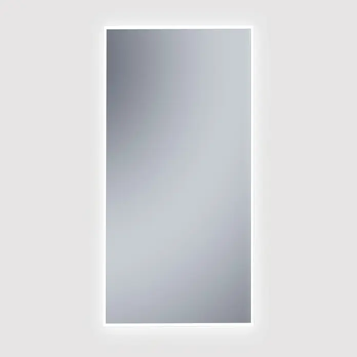 Espejo con luz Elegant - An x Al: 45 x 90 cm, Blanco frío, Rectangular - Espejo rectangular con iluminación LED. El espejo está situado en el centro, reflejando la luz ambiental.
