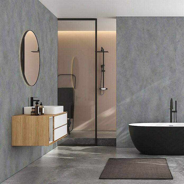 Wandpaneel SPC Concrete Dark (l x b x d: 2.605 x 482 x 4,5 mm, Concrete Dark) | BAUHAUS