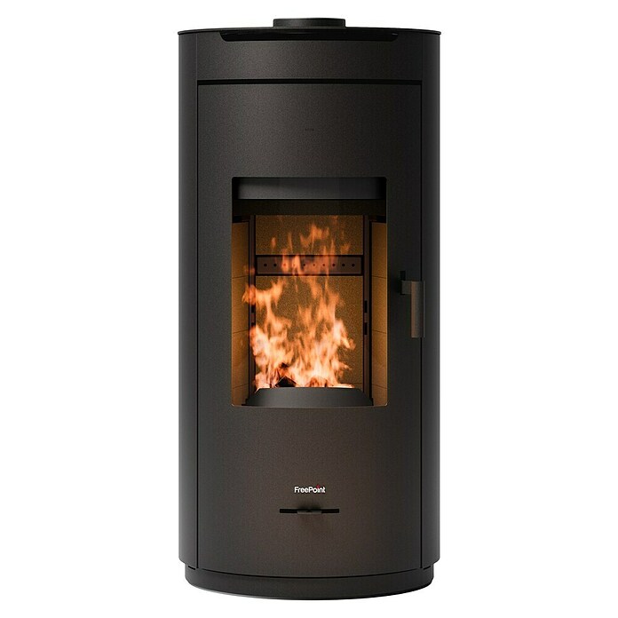 FreePoint Estufa de leña Eos (8 kW, Volumen de calefacción: 224 m³, Metal Negro) | BAUHAUS