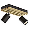 Eglo Deckenstrahler Barazzina (2-flammig, Schwarz/Eiche/Chrom) | BAUHAUS