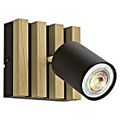 Eglo Deckenstrahler Barazzina (L x B x H: 120 x 125 x 175 mm, 1-flammig, Schwarz/Eiche/Chrom) | BAUHAUS