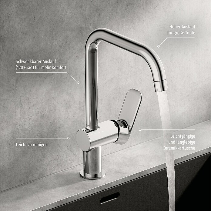 Hansa Pico Waschtischarmatur (Chrom, Ohne Ablaufgarnitur) | BAUHAUS