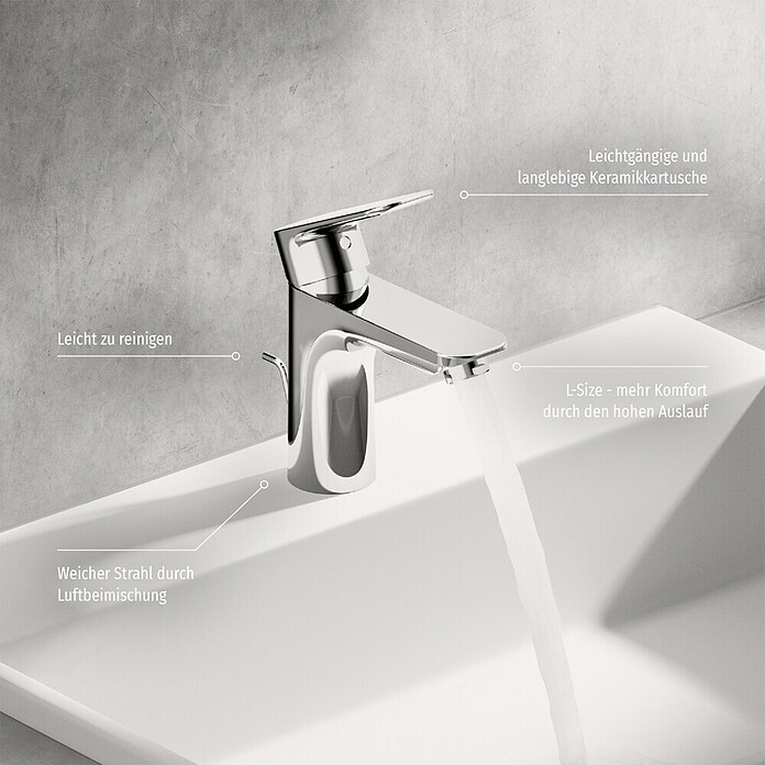 Hansa Waschtischarmatur Pico M (Höhe: 14,5 cm, Chrom, Glänzend) | BAUHAUS