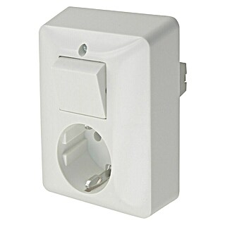 Q-Link Combinatie wandcontactdoos/schakelaar wissel (Polarwit)