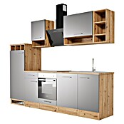 Respekta Keukenblok (Breedte: 280 cm, Met elektrische apparatuur, Grijs)