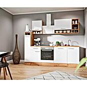 Respekta Composición de cocina (Ancho: 250 cm, Con dispositivos eléctricos, Blanco)