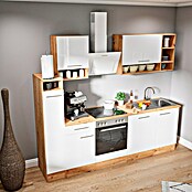 Respekta Composición de cocina (Ancho: 250 cm, Con dispositivos eléctricos, Blanco)