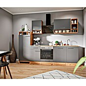 Respekta Keukenblok (Breedte: 280 cm, Met elektrische apparatuur, Grijs)