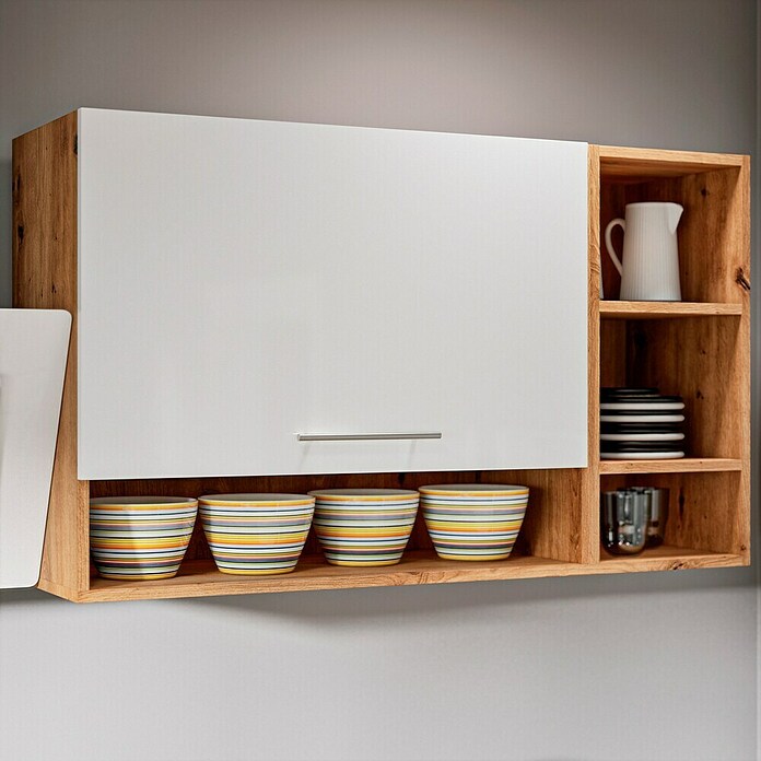Respekta Composición de cocina (Ancho: 250 cm, Con dispositivos eléctricos, Blanco)
