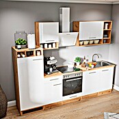 Respekta Keukenblok (Breedte: 280 cm, Met elektrische apparatuur, Wit)
