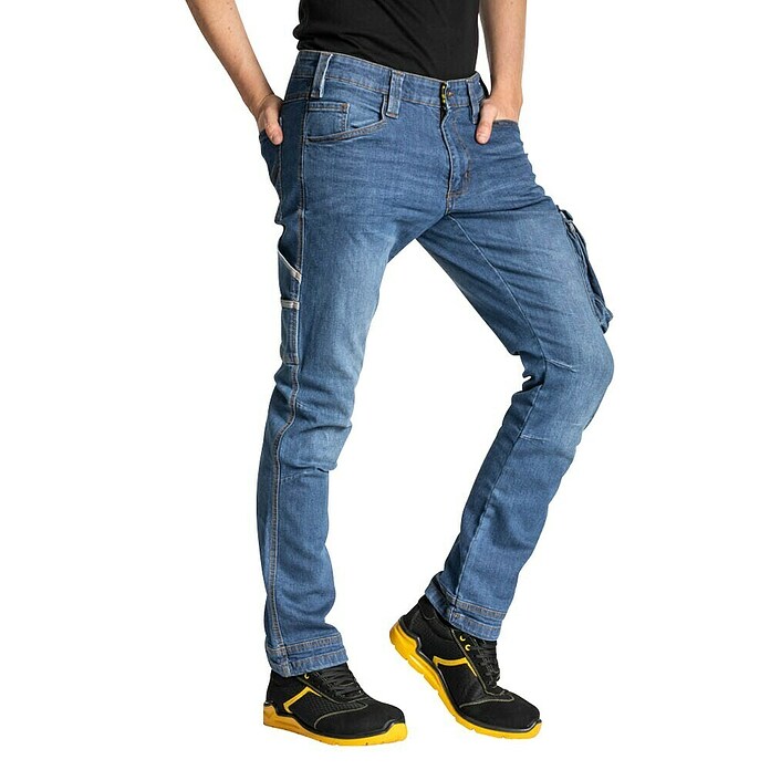 Werkbroek JOB 390 (Kledingmaat: 60, Stone washed denim) | BAUHAUS