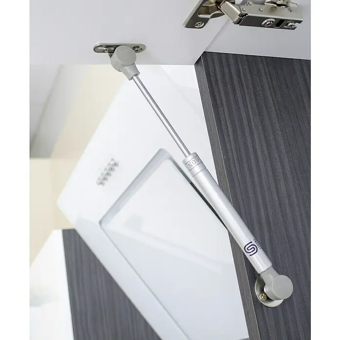 Respekta Premium Küchenzeile RP250EWCBO - Breite: 250 cm, Weiß, Mit Elektrogeräten - Gasdruckfeder für Möbeltüren, die ein sanftes Öffnen und Schließen ermöglicht und so Komfort und Langlebigkeit bietet.