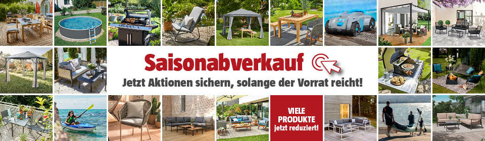 BAUHAUS Saisonabverkauf, solange der Vorrat reicht