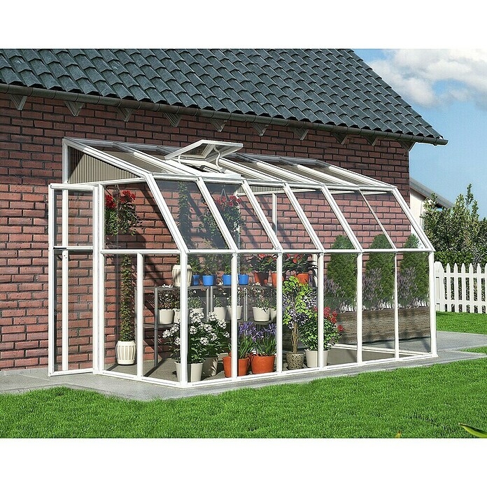 Palram – Canopia Terraza Solarium Sun Room (Medidas ext. (An x Pr): 386 x 200 cm, Plástico, Blanco) | BAUHAUS