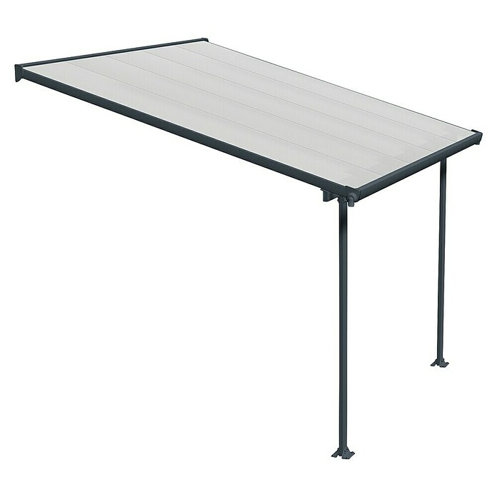 Solid Elements Marquesina adosada (Profundidad: 3 m, An x Al: 3,05 x 2,1 m, Gris antracita)