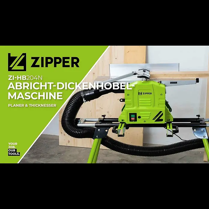 Zipper Abricht-Dickenhobelmaschine ZI-HB204N - Maße Tisch: 740 x 210 mm - ZIPPER ZI-HB204N Abricht-Dickenhobelmaschine / planer-thicknesser (official ZIPPER)