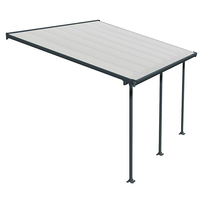 Solid Elements Marquesina adosada (Profundidad: 3 m, An x Al: 4,25 x 2,1 m, Gris antracita)